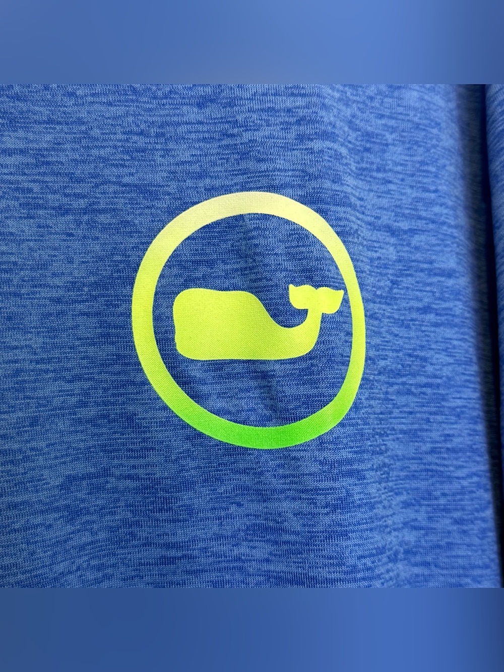 Vineyard Vines Performance Men's Small Blue Green Long Sleeve Shirt Whale Logo - Picture 6 of 8